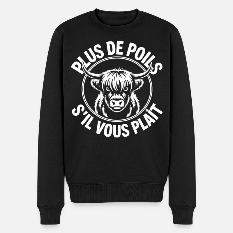 Vivre Sans Highlands - Pull Premium bio Homme - noir