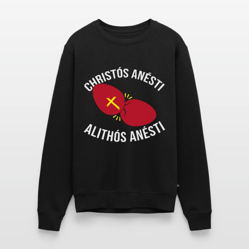 Greek Easter Easter Egg Happy Easter Men's Premium Organic Jumper