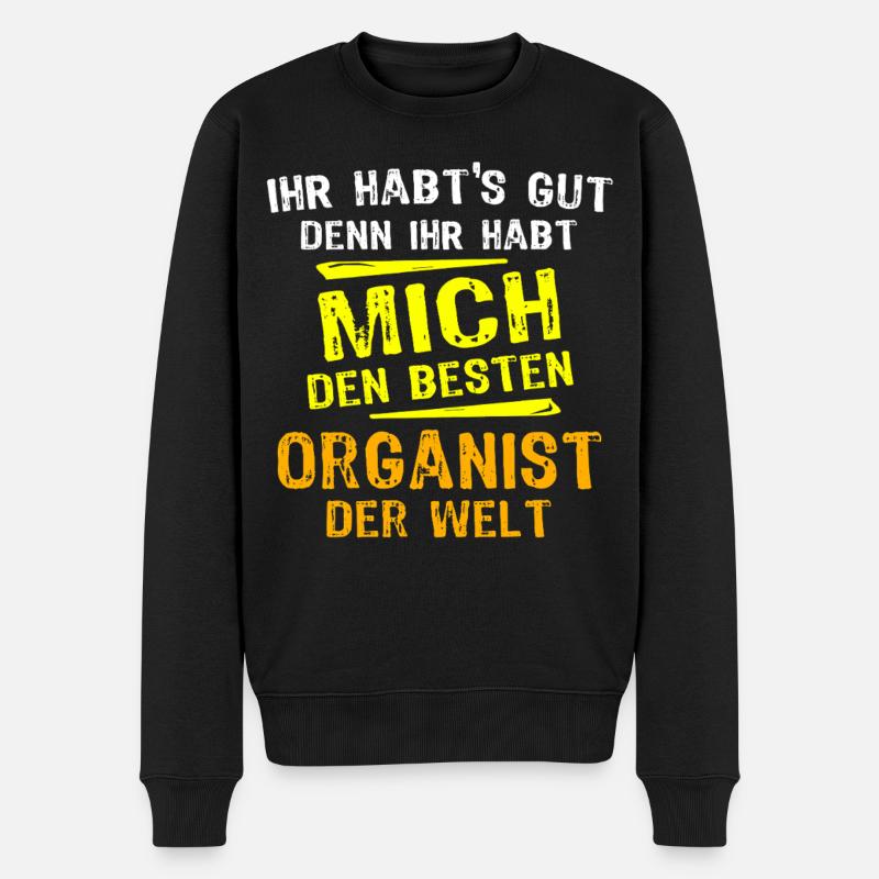 Organist Geschenk - Männer Premium Bio Pullover - Schwarz