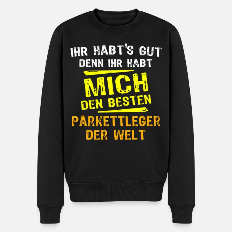 Parkettleger Geschenk - Männer Premium Bio Pullover - Schwarz