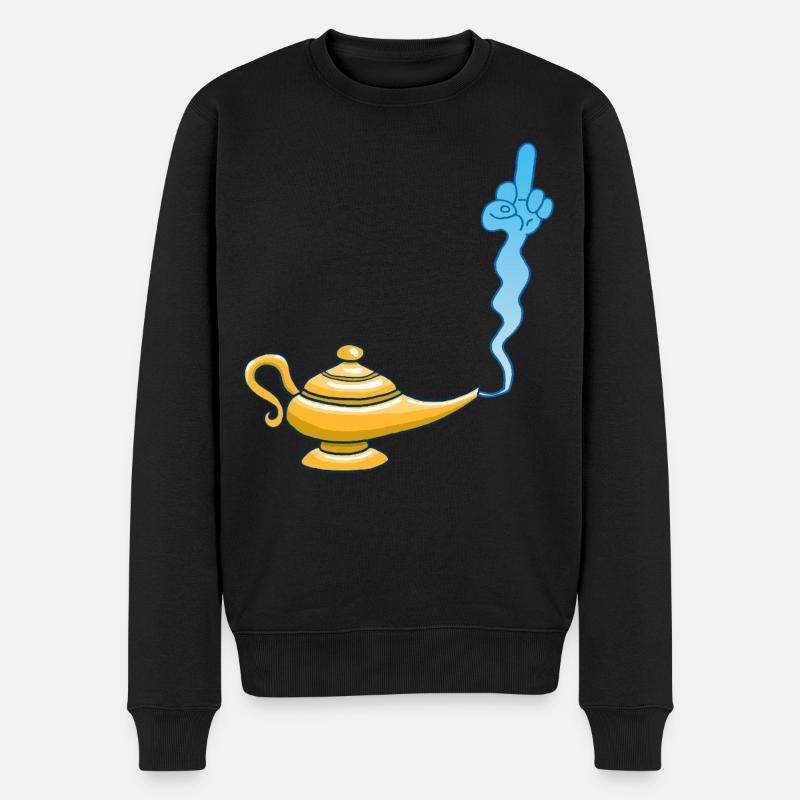 Der böse Genie - Männer Premium Bio Pullover - Schwarz