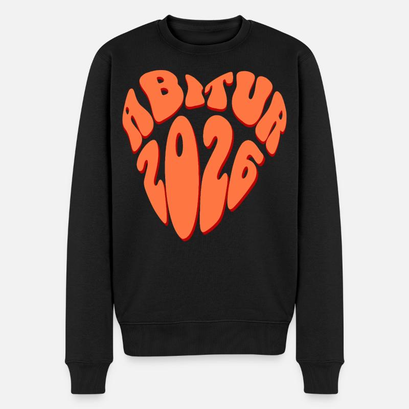 Abitur 2026 Herz - Männer Premium Bio Pullover - Schwarz