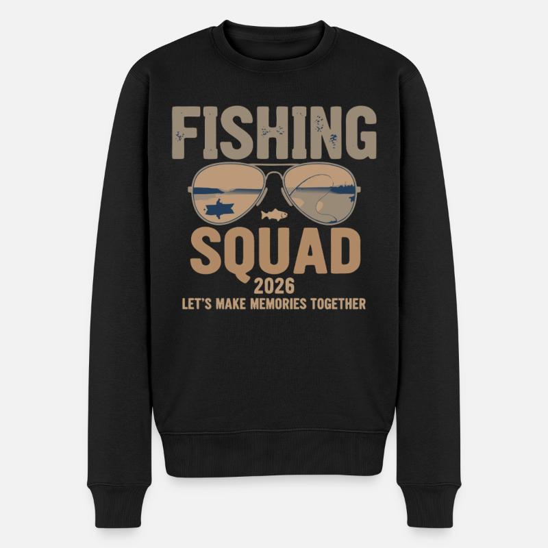 Fishing Squad 2026 - Männer Premium Bio Pullover - Schwarz