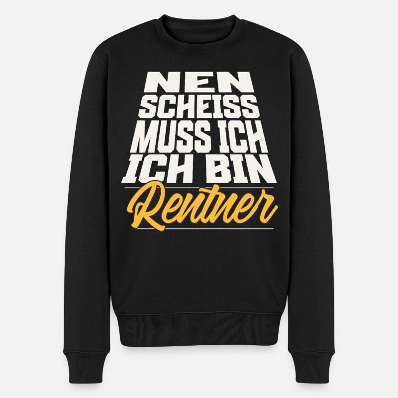 Rentner - Männer Premium Bio Pullover - Schwarz