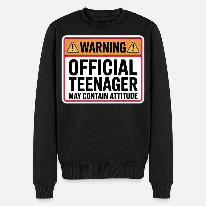 Teenager - Männer Premium Bio Pullover - Schwarz