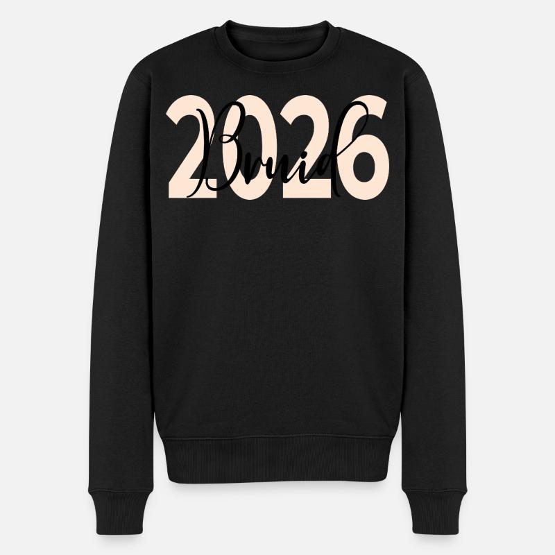 Bruiloft Bruid 2026 - Männer Premium Bio Pullover - Schwarz