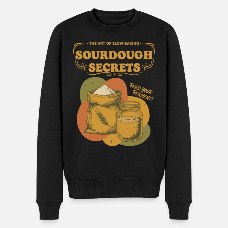 Sourdough Secrets Bread Baking Starter Baker - Men's Premium Organic Jumper - black