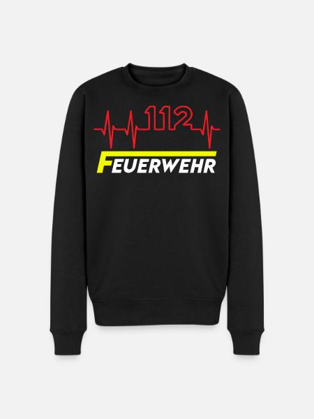 Feuewehr 112 - Männer Premium Bio Pullover - Schwarz