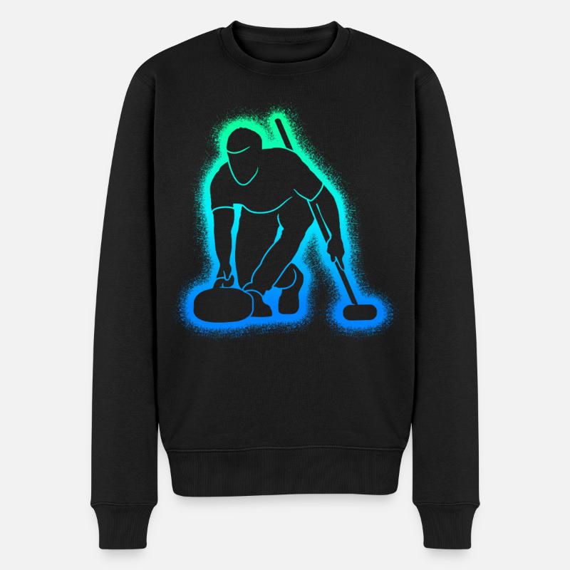 Curling hommes Enfants Garçons Curling - Pull Premium bio Homme - noir