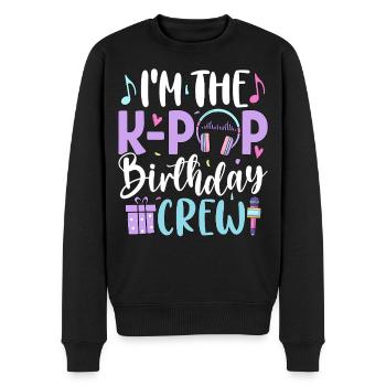 I'm The K Pop Birthday Crew - Männer Premium Bio Pullover - Schwarz - Vorne - Nico (187cm)