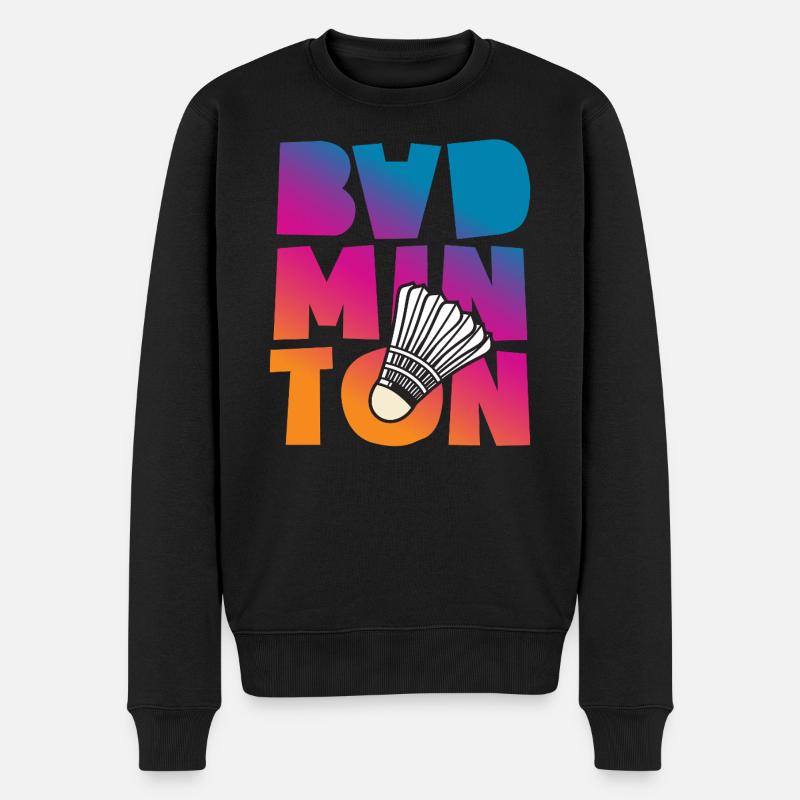 Badminton - Männer Premium Bio Pullover - Schwarz