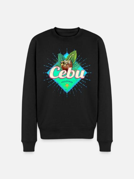 Cebu Island Philippines Coconut Retro Souvenir - Men's Premium Organic Jumper - black