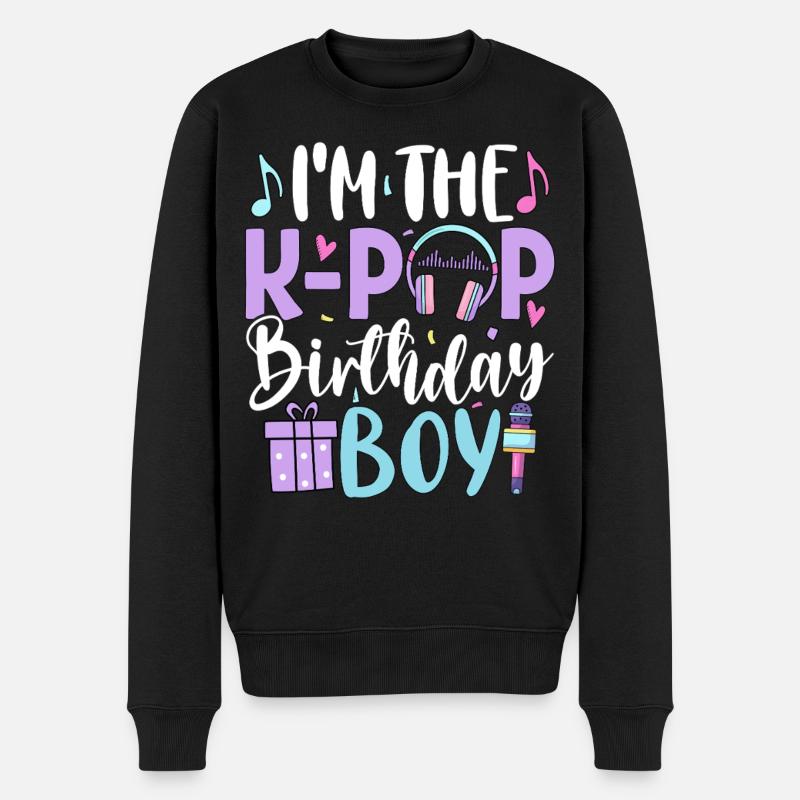 I'm The K Pop Birthday Boy - Männer Premium Bio Pullover - Schwarz