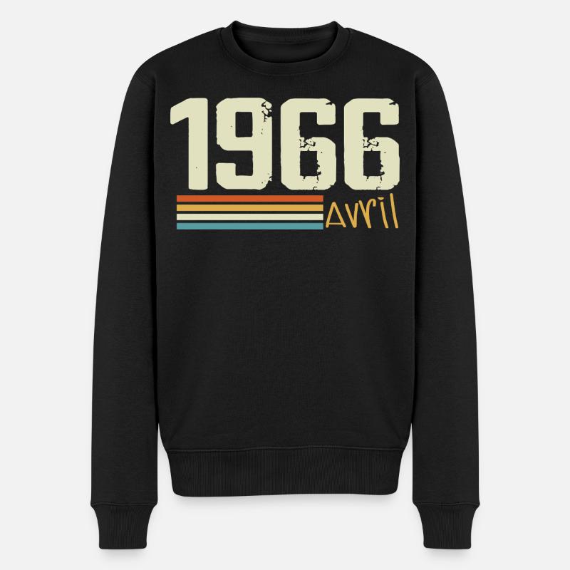 Né en avril 1966 - Pull Premium bio Homme - noir