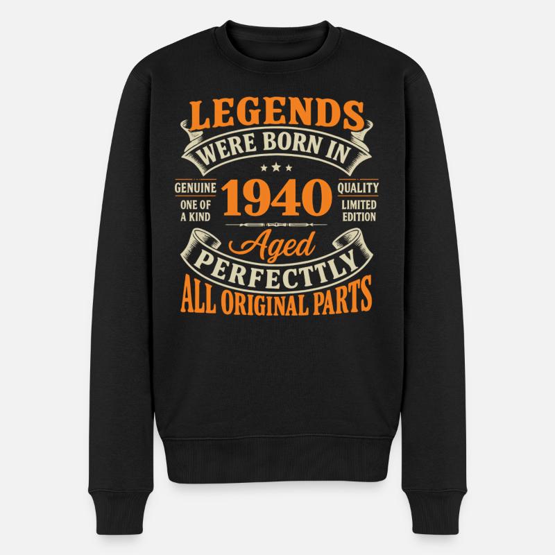 Légendes 1940 Aged Parfait - Pull Premium bio Homme - noir
