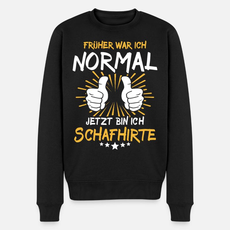 Schafhirte Spruch - Männer Premium Bio Pullover - Schwarz