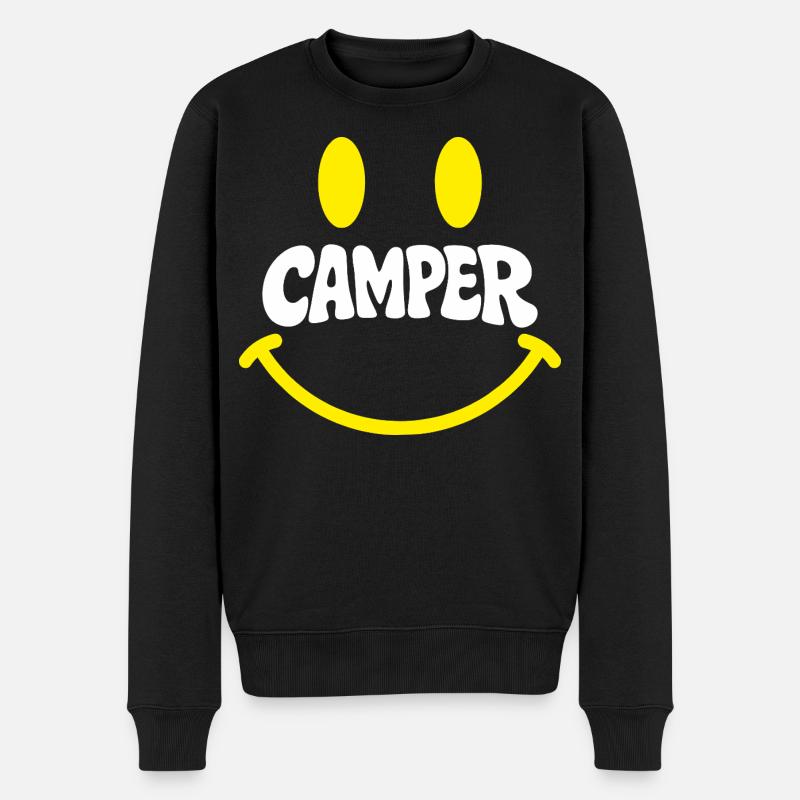 Campersmile  - Männer Premium Bio Pullover - Schwarz