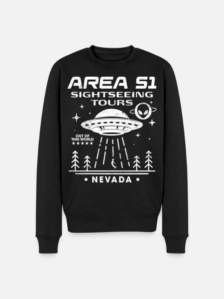 Area 51 Sightseeing Tours - Men's Premium Organic Jumper - black
