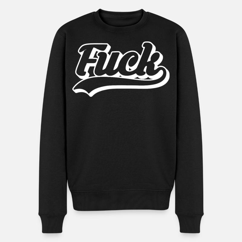 Scheiß auf das Retro-Skript - Männer Premium Bio Pullover - Schwarz