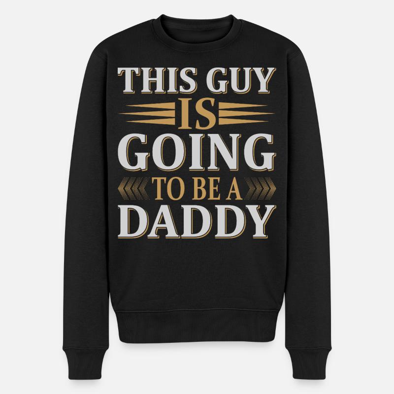 Zukünftige Daddy-Ankündigung - Männer Premium Bio Pullover - Schwarz