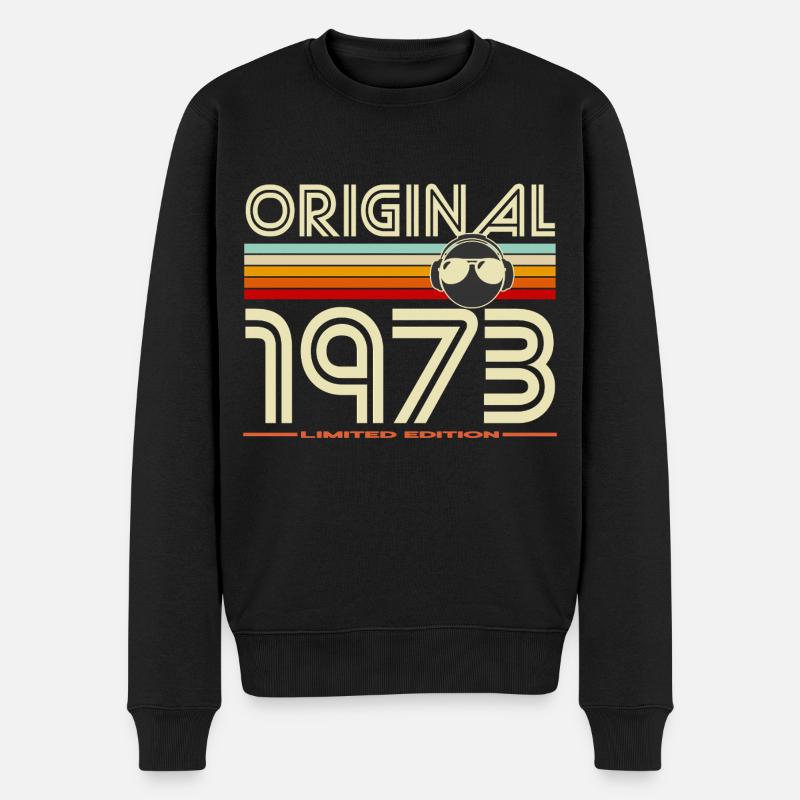 Original 1973 Limited Edition Retro - Männer Premium Bio Pullover - Schwarz