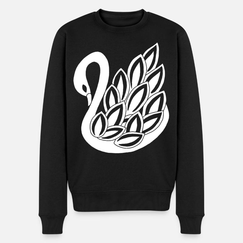 Le cygne blanc - Pull Premium bio Homme - noir