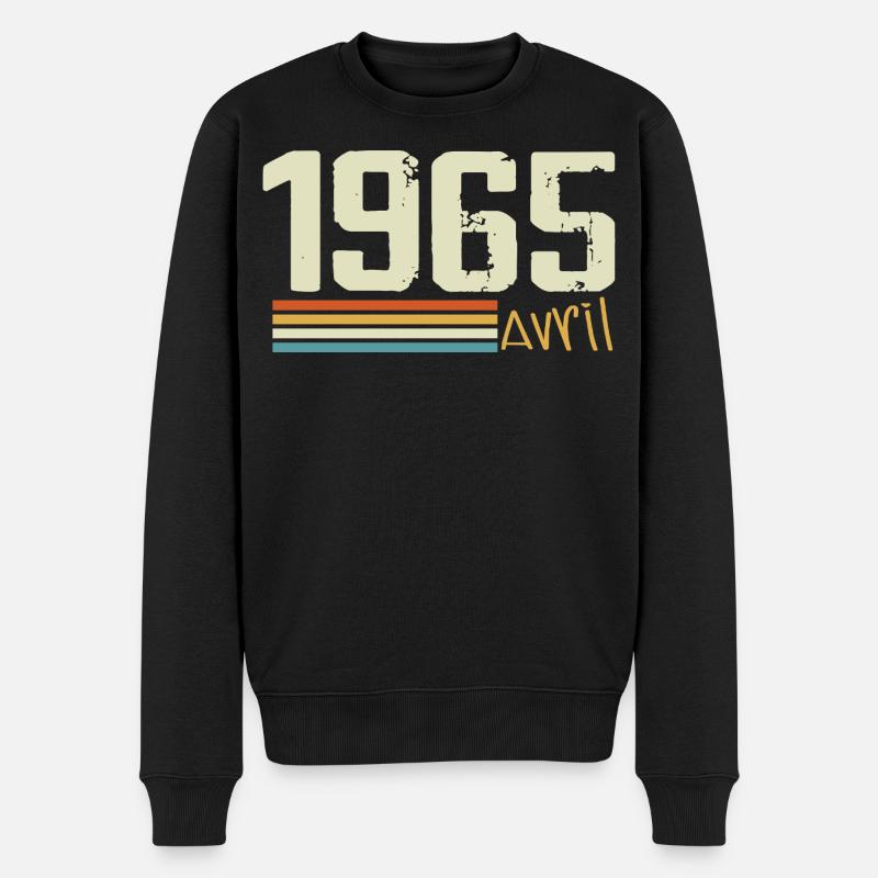 Né en avril 1965 - Pull Premium bio Homme - noir