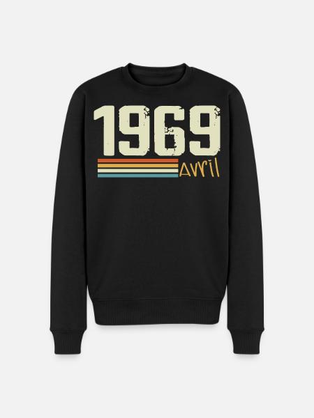Né en avril 1969 - Pull Premium bio Homme - noir