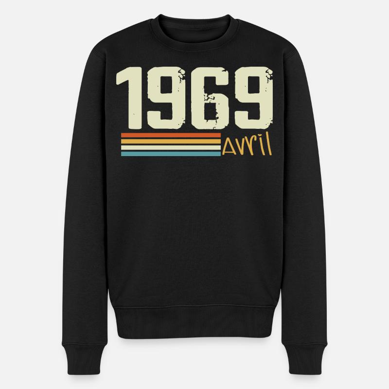 Geboren im April 1969 - Männer Premium Bio Pullover - Schwarz
