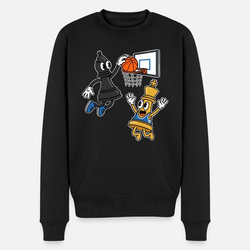 Échec et mat Basket - Pull Premium bio Homme - noir