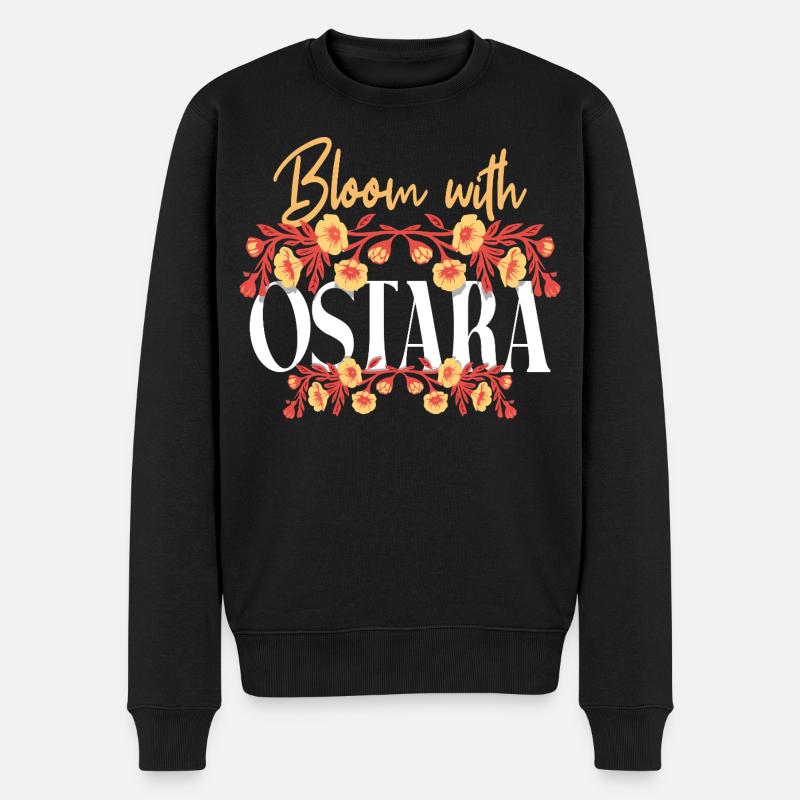 Fleurir avec Ostara Joyeuses Pâques Ostara - Pull Premium bio Homme - noir