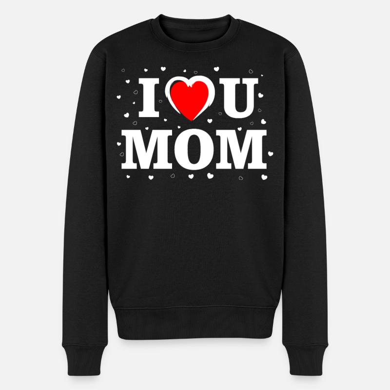 Chemise cœur de maman Je t’aime - Pull Premium bio Homme - noir