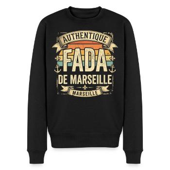 Fada de Marseille Humour Marseillais sud Provence - Pull Premium bio Homme - noir - Devant - Nico (187cm)