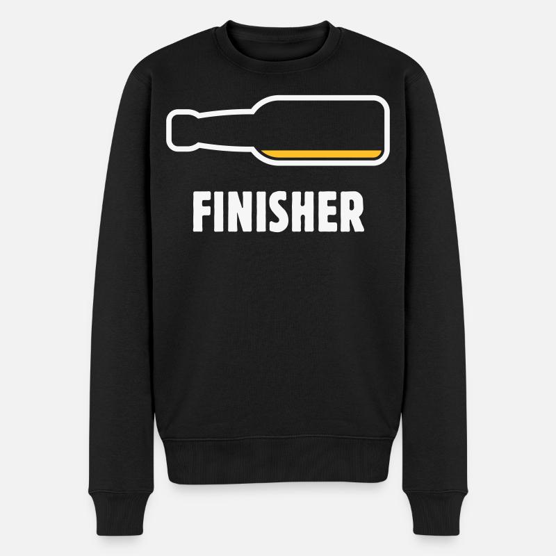 Finisher (Bier / Bierchen / Biertrinker / NEG 2C) - Männer Premium Bio Pullover - Schwarz