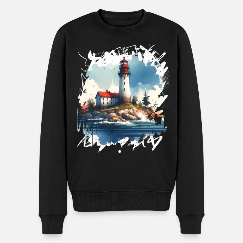 phare - Pull Premium bio Homme - noir