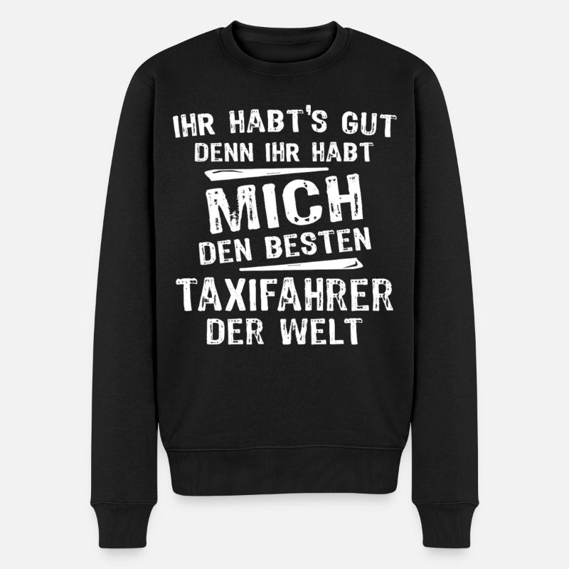 Taxifahrer - Männer Premium Bio Pullover - Schwarz