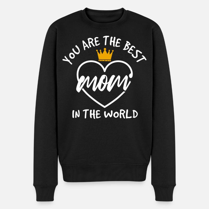 Beste Mama der Welt Geschenkhemd - Männer Premium Bio Pullover - Schwarz