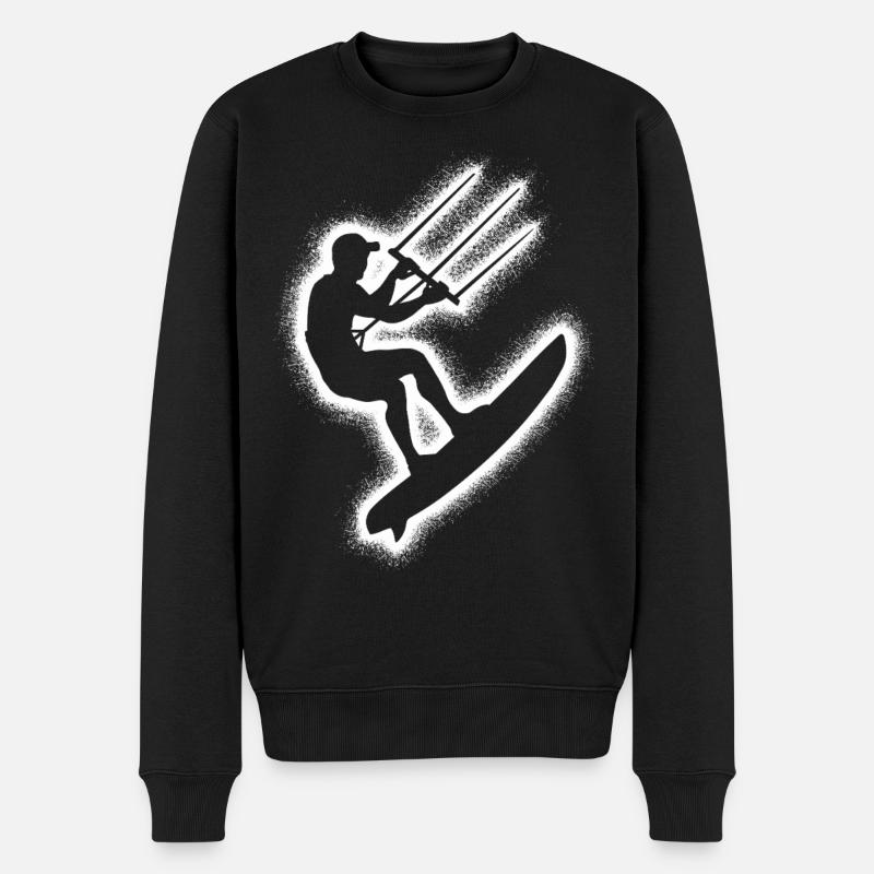 Kitesurf Enfants Hommes Kitesurf - Pull Premium bio Homme - noir