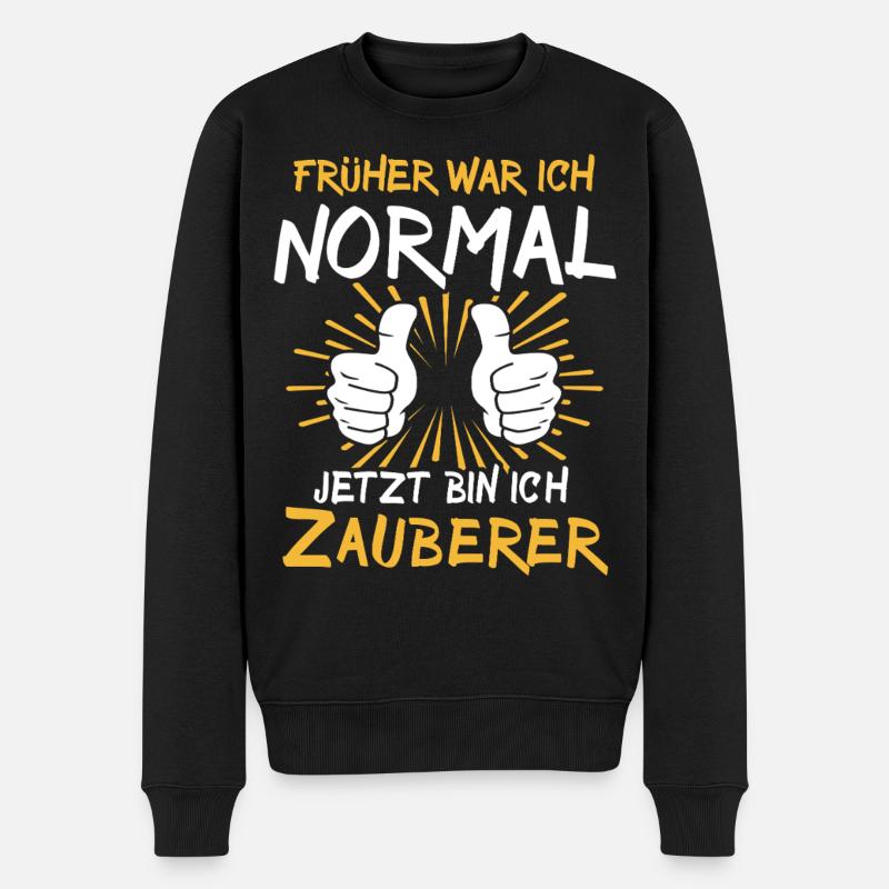 Zauberer Spruch - Männer Premium Bio Pullover - Schwarz