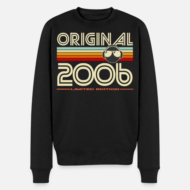 Retro 2006 Limited Edition - Männer Premium Bio Pullover - Schwarz