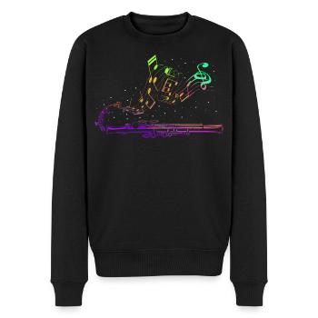 Marschband der Schlagzeugsektion Marimbist - Männer Premium Bio Pullover - Schwarz - Vorne - Nico (187cm)