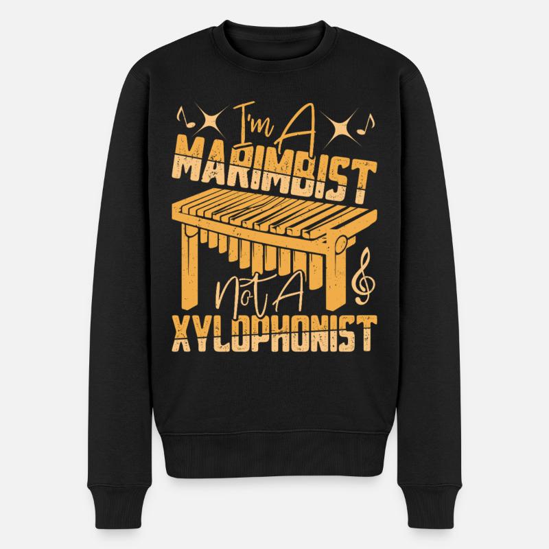 Marimbiste non xylophoniste Percussionniste - Pull Premium bio Homme - noir