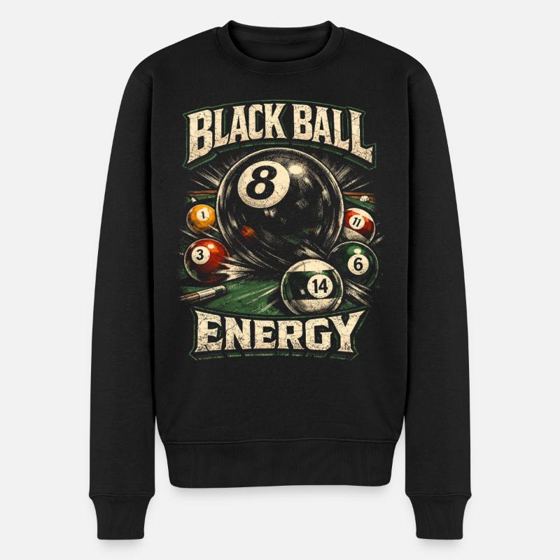 Billard à 8 billes - Pull Premium bio Homme - noir