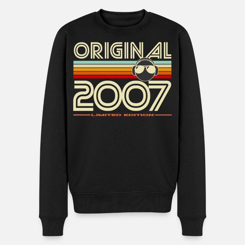 Originale Retro-Edition 2007 - Männer Premium Bio Pullover - Schwarz