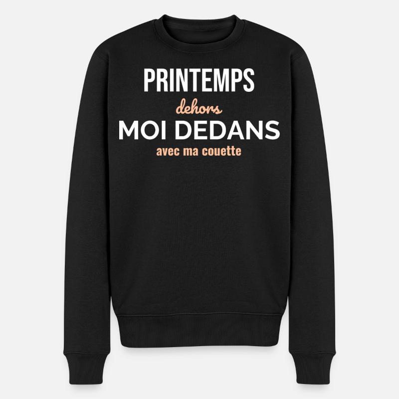 Printemps Dehors Moi Dedans - Pull Premium bio Homme - noir