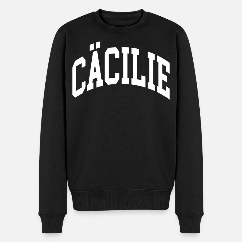 Cäcilie - Männer Premium Bio Pullover - Schwarz