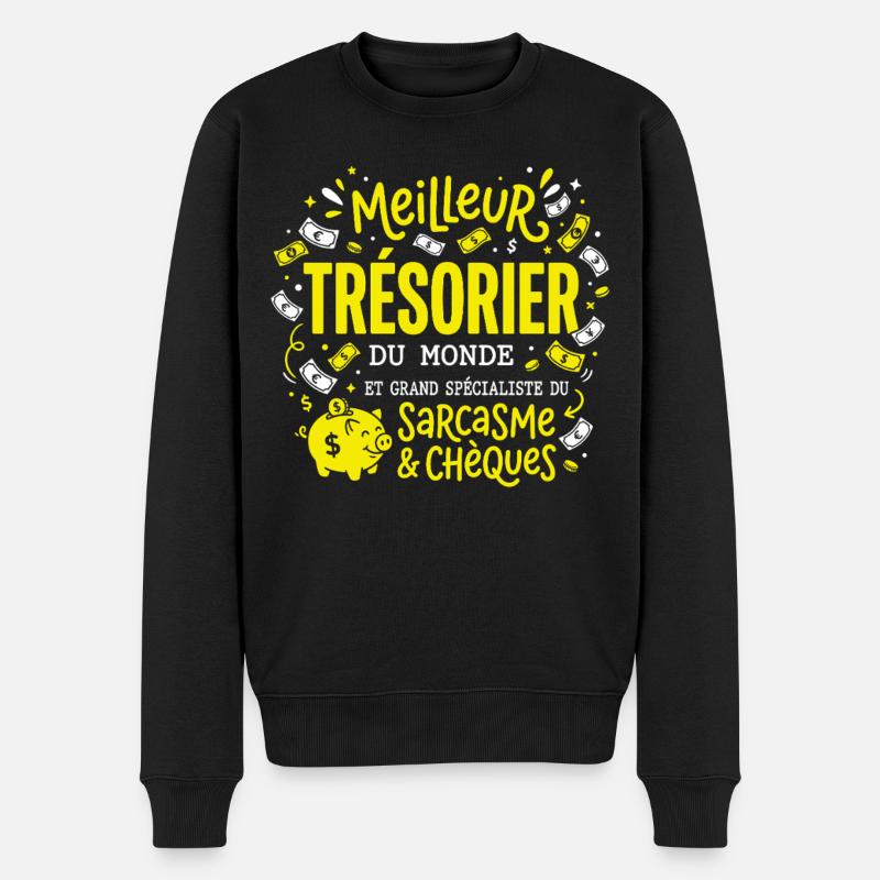 Humour Métier Meilleur Trésorier - Pull Premium bio Homme - noir