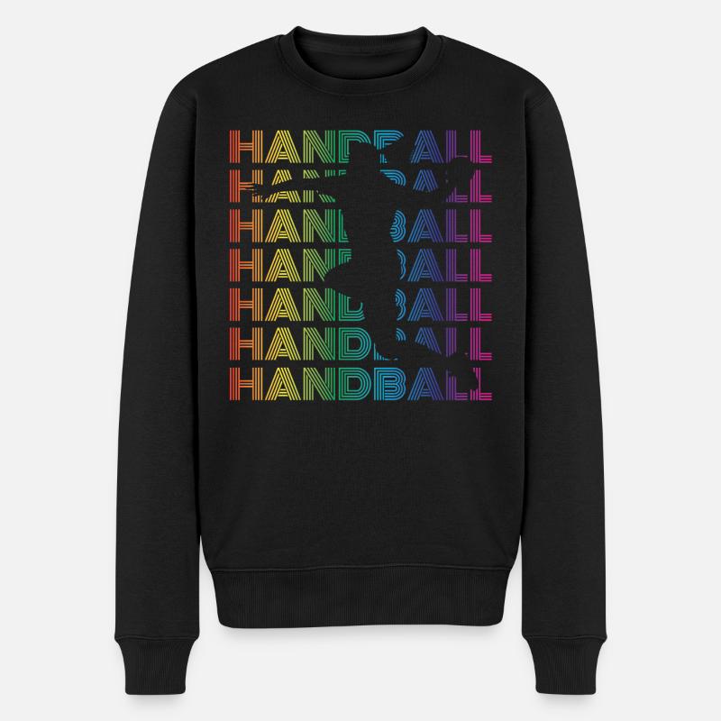 Handball Spielerin - Männer Premium Bio Pullover - Schwarz