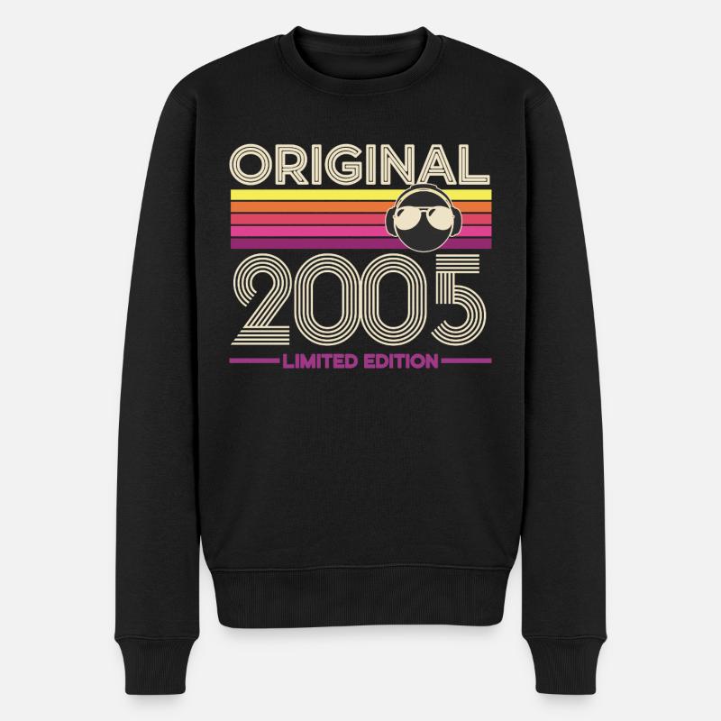 Originale Retro-Edition von 2005 - Männer Premium Bio Pullover - Schwarz