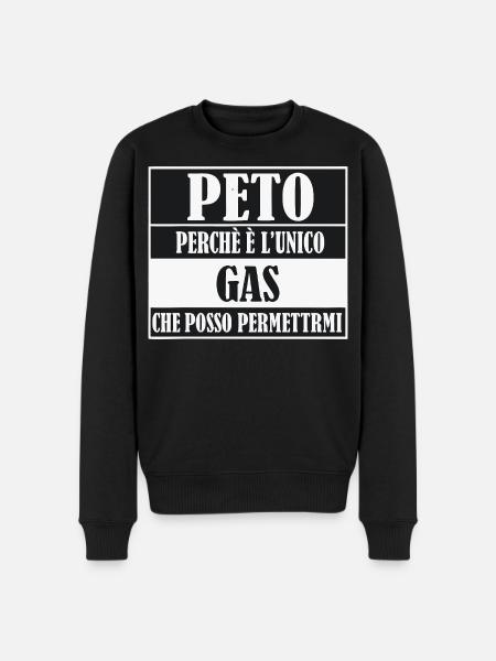 Peto Perche Unico Gas - Männer Premium Bio Pullover - Schwarz